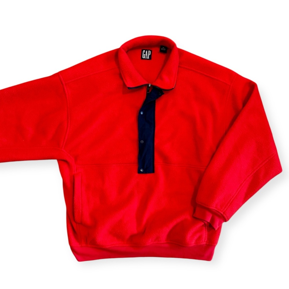 GAP Vintage 90s Men's Red Pullover Shirt